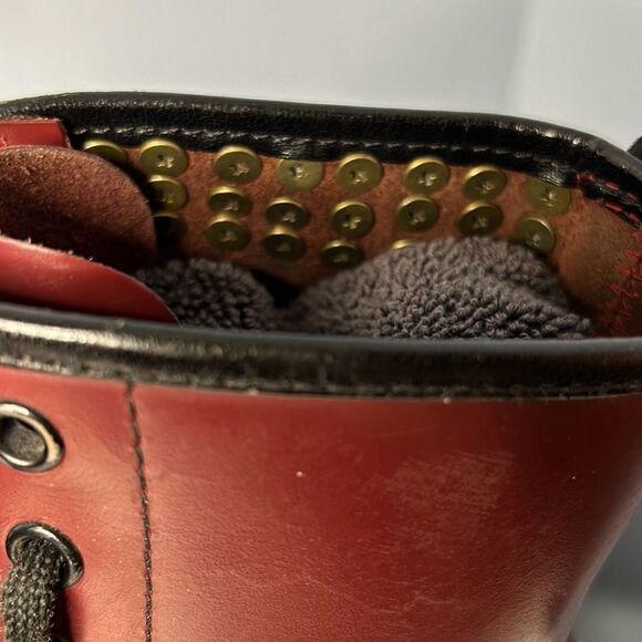Dr. Martens Burgundy Leather Custom Luana Combat Boots Woman’s 10 11821 - Picture 13 of 16
